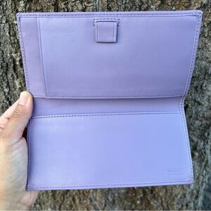 Vintage Coach Periwinkle Leather Checkbook Cover